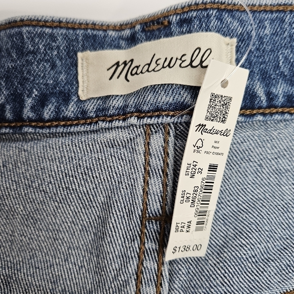 NEW Madewell The Perfect Vintage Straight Jean Kingsbury Wash 32 Style NG247 - Picture 5 of 8